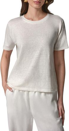 DKNY Linen Blend T-Shirt in Cream at Nordstrom, Size X-Large