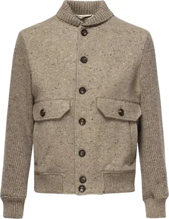Eleventy Giacca Bomber - - Jackets - Uomo - Beige - L