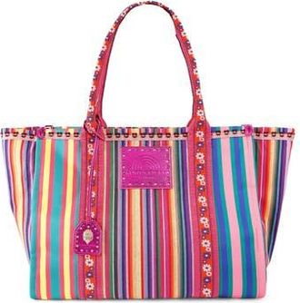 Kurt Geiger Southbank Large Canvas Shopper Bag in Fushia Cmb at Nordstrom Rack