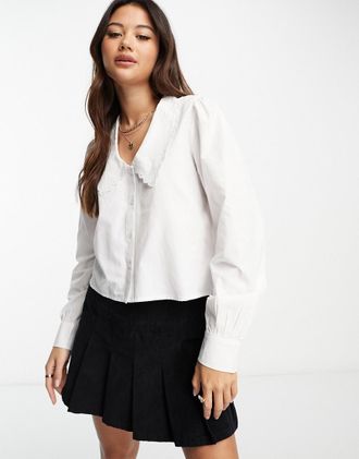 Pimkie Hemd in Wei&szlig; mit Kragendetail