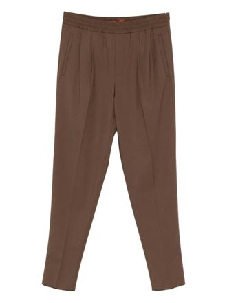 Ermenegildo Zegna elasticated trousers - Brown