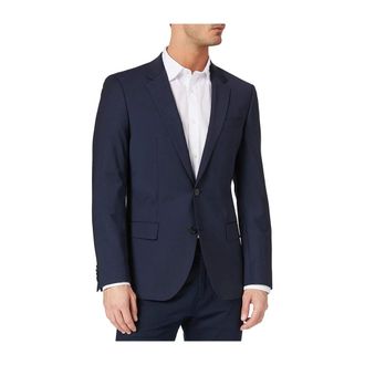 HUGO BOSS Blazers, male, Blue, XL, Blue Classic Button Jacket