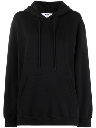 Msgm logo-print hoodie - Black