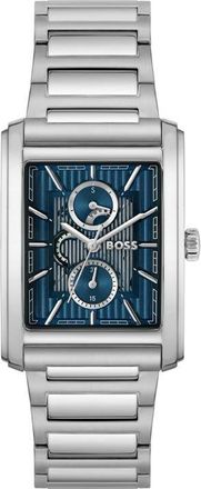 BOSS Principle Dress Multifunction Tank Bracelet Watch, 30.5mm x 42mm in Blue at Nordstrom