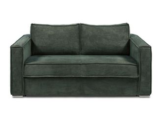 VENTE-UNIQUE.COM Sof&aacute; cama terciopelo 4 plazas verde pino 215x223cm