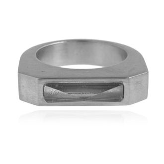 Rick Owens Accessoires, unisex, Grijs, 58 MM, Satijn, Hollywood Pyramid Ring