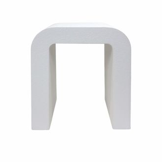 Mobili Rebecca Mesa de centro decorativa en mdf color blanco 45x40x30