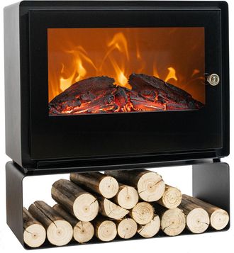 Purline Purline - Chimenea El&eacute;ctrica De Suelo Con Estante 2000 W