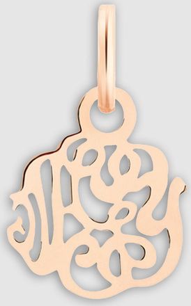Ginette NY Pendentif Mini Monogramme Or Rose