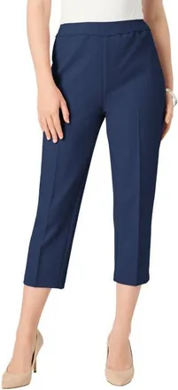 Roaman's Plus Size Bend Over Capri Pant in Navy at Nordstrom, Size 26