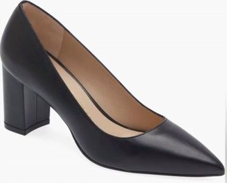 Stuart Weitzman Womens Linsi 75 Block Pump Heels In Black