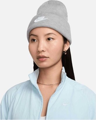 Nike Mens Nike Unisex Adult Futura Peak Beanie - Grey - Size: ONE size