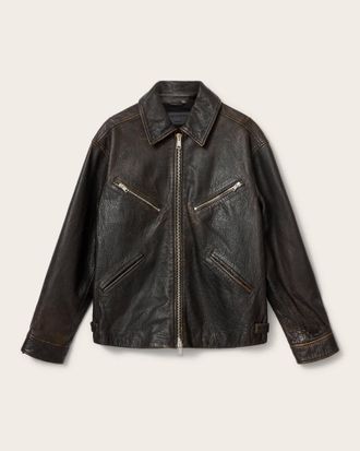 AllSaints Leather Starday Leather Jacket, Size: XS