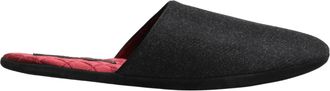 Dolce & Gabbana Anthracite Wool Cashmere Quilted Slippers Mens Shoes