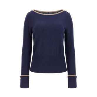 Marciano Maglia Molly LS Boat Neck - Dames - Ronde hals truien - Blauw - S - Truien & Vesten