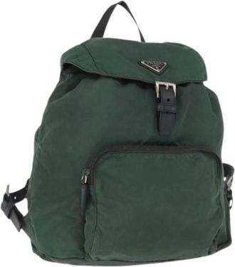 Prada Pre-owned Backpacks, female, Green, Size: ONE SIZE Pre-owned Vintage Backpack