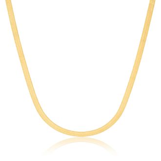 MAX + STONE 14k Yellow Gold Herringbone Chain Necklace