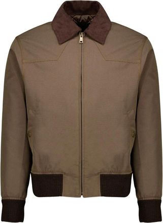 Prada Chaqueta Bomber de Sarga - Jackets - Hombre - Marr&oacute;n - M