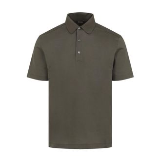 Ermenegildo Zegna Polo Shirts, male, Gray, Size: XL Cotton Piqu&eacute; Polo