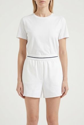 Brunello Cucinelli White Relaxed Cotton Shorts, Size X-Small