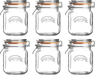 Kilner Kilner Square Clip Top Jars 34Oz