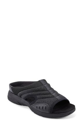 Easy Spirit Traciee Sandal in Black/Black Stones at Nordstrom, Size 5.5