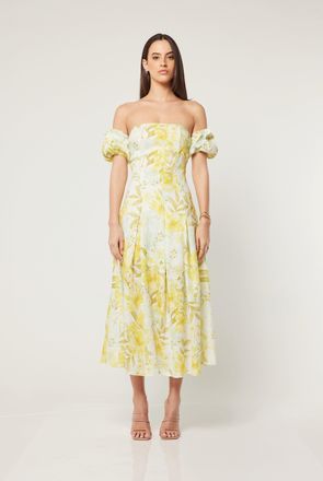 Elliatt Sheraton Off-Shoulder Midi Dress