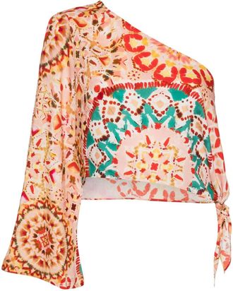 BA&SH Lucia asymmetric top - women - Viscose - 1 - Pink