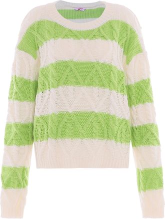 Mymo Gebreide trui Dames GEBROKEN WITTE LIMOEN