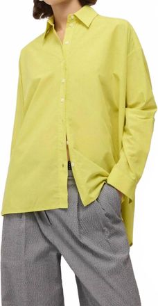 ottod'Ame Oversized Button Down Shirt In Chartreuse
