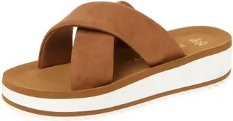 Malvados Gwen Criscross Platform Slide Sandal in Saddle at Nordstrom, Size 10