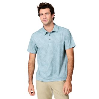 Free Country Mens SunFree UPF Printed Polo Shirt