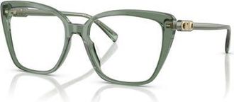Michael Kors 55mm Square optical glasses in Green at Nordstrom