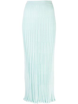 &Aacute;eron knitted long-sleeve dress - women - Ecovero/Polyester - S - Blue