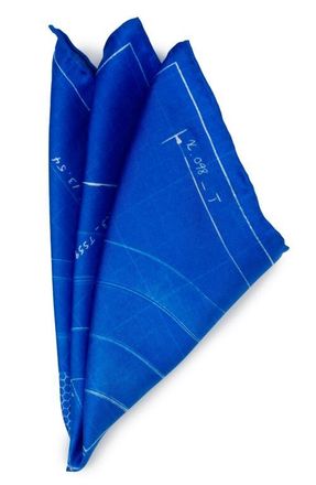 Cufflinks Inc. Captain America Shield Blueprint Silk Pocket Square at Nordstrom