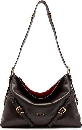 Givenchy Voyou Medium Grained Leather Shoulder bag - Chocolate - One Size