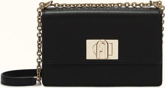 Furla 1927 Borsa A Tracolla Nero Nero Pelle Stampata Donna