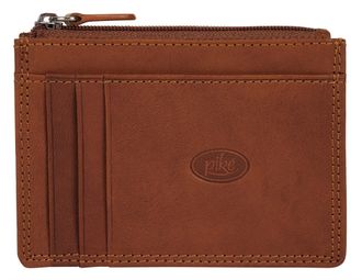 Pik&eacute; Brieftasche PIK&Eacute;, Damen, braun (cognac), Leder, leicht gl&auml;nzend, unifarben, Kleinlederwaren Brieftasche, echt Leder