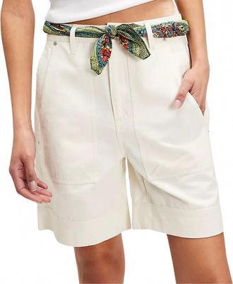 Free People Womens We The Free Milo Carpenter Shorts In Clean Ivory
