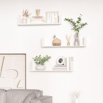 OEM Separador Desmontable, Juego De 3 Estantes Flotantes De Pared - Dimensiones 80 Cm De Largo X 18 Cm De Ancho X 18 Cm De Alto - Kit De Fijaci&oacute;n Completo