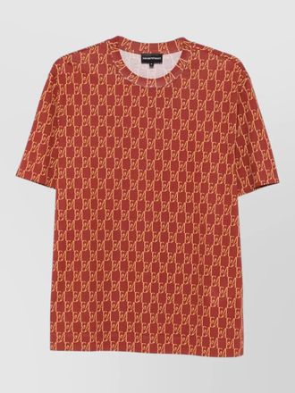 Emporio Armani all over print crew neck short sleeves t shirt