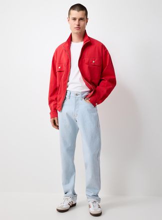 Naked & Famous Denim Mens True Guy pale-blue jean Straight fit