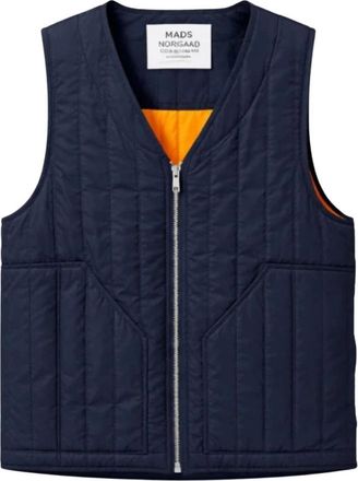 Mads Norgaard Francis Vest Poly Twill - Dames - Bodywarmers - Blauw - L - Jassen