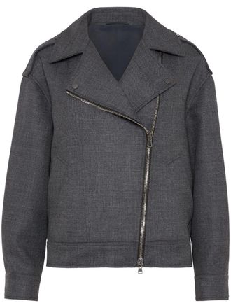 Brunello Cucinelli Giacca biker - Grigio