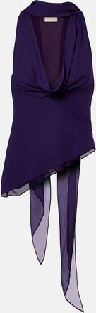 De La Vali Top Diosa de georgette drapeado