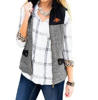 Gameday Couture Iowa State University Prep For It Vest In Grey