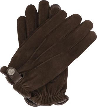Kazar Su&egrave;de handschoenen met touch screen - Heren - Handschoenen - Bruin - XL - Su&egrave;de - Accessoires