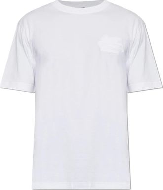 Etro T-shirt met logo - Heren - T-shirts - Wit - XL - Katoen - Tops