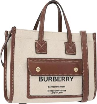 Burberry Pre-owned Tote Bags, female, Beige, Size: ONE SIZE Pre-owned Vintage Tote Bag