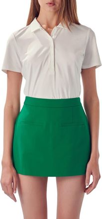 English Factory Stretch Polo in White at Nordstrom, Size X-Small